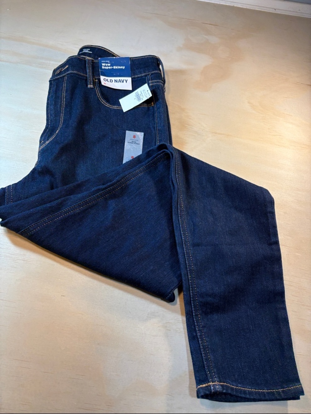 Super Skinny High Rise Dark Blue Denim Sz 8